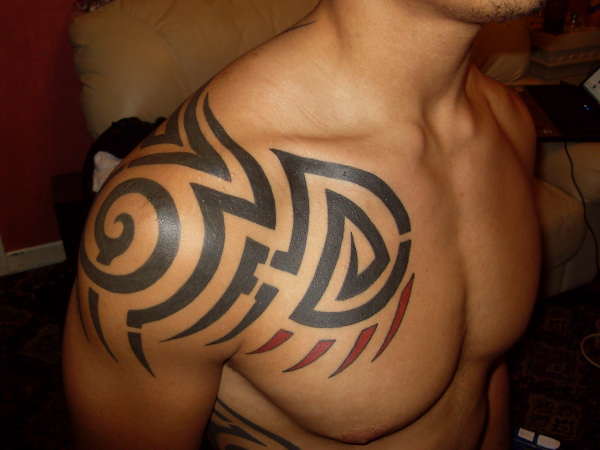 tribal chest tattoo 2 | Men Tribal Chest Tattoo Designs | Flickr