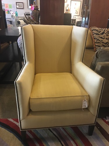 Yellow Nailhead Wingback Chair $580 | 5135-65 | Call now to purchase ...