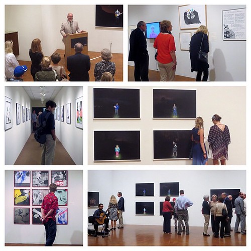 UK & the Bluegrass community came out to welcome new @ArtMuseumatUK Director Stuart Horodner & see 3 new shows with work by Laurel Nakadate, Kurt Vonnegut & artists "TAKE MY WORD FOR IT" which features art using words. #picstitch