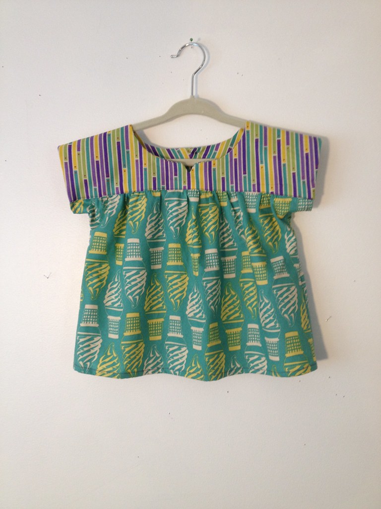 Oliver + S Ice Cream top | Sewed with fabrics from Asbury fr… | Flickr
