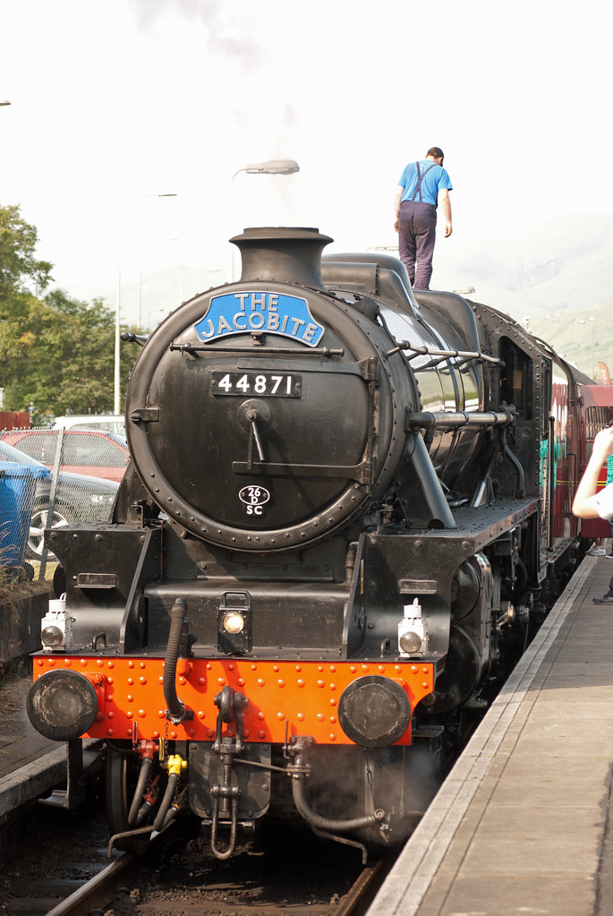 44871 pulling The Jacobite at Fort William