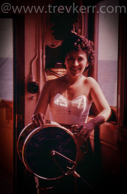 My Mum playing Skipper of the ship !!