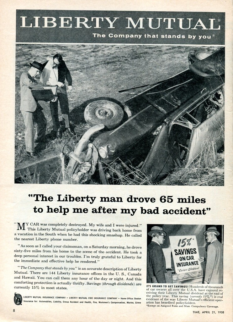 1958 Liberty Mutual Insurance Advertisement Time April 21 1958