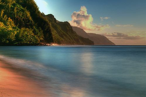 usa beach hawaii pacificocean kauai kalalau napali