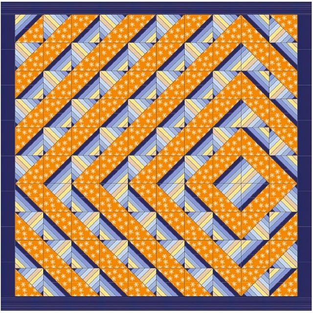 I posted a free #pattern for a #quilt I named Labyrinth (the graphic here has an error in it. See if you can spot it). You can download the #freepattern on my blog (link in profile) #labyrinth #quilting #sewing #stitching #craft #patchwork #halfsquaretria
