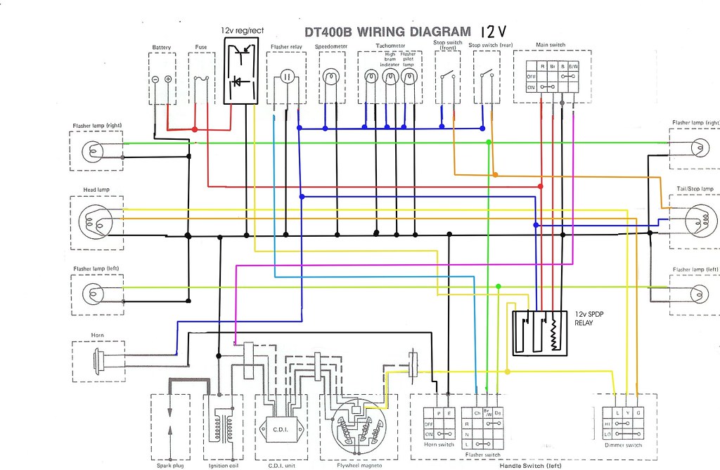 dt400wire modB | 75 yamaha dt400b 12 volt wiring diagram | motorman45