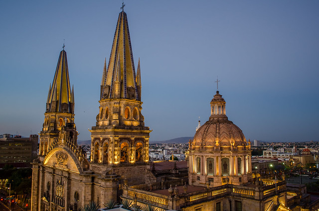 Nueva iluminación de la Catedral de Guadalajara
