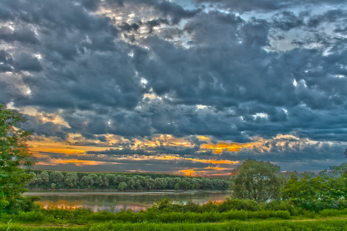 HDR Po River by thomasluchin, At sunsetitaly canon eos italia tramonto thomas fiume po ferrara luchin 400d occhiobello