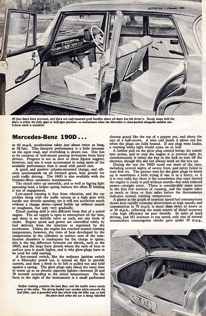 Mercedes Benz 190D Road Test 1965 (3)