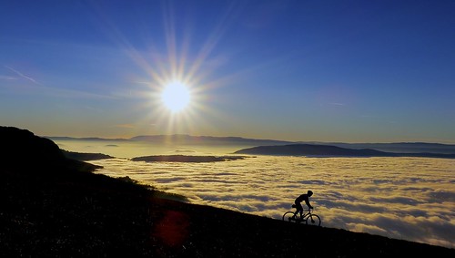 cycling saleve sunset sunset2018