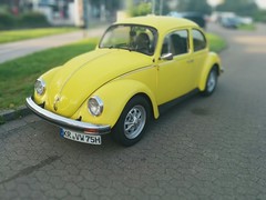 Volkswagen Beetle in yellow-ish