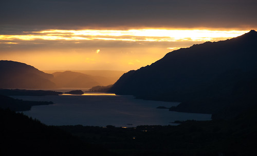 Sunset over Loch Maree by sebabisch, A sunset over Loch Maree captured from Glen Docherty.sunset mountains see scotland sonnenuntergang d