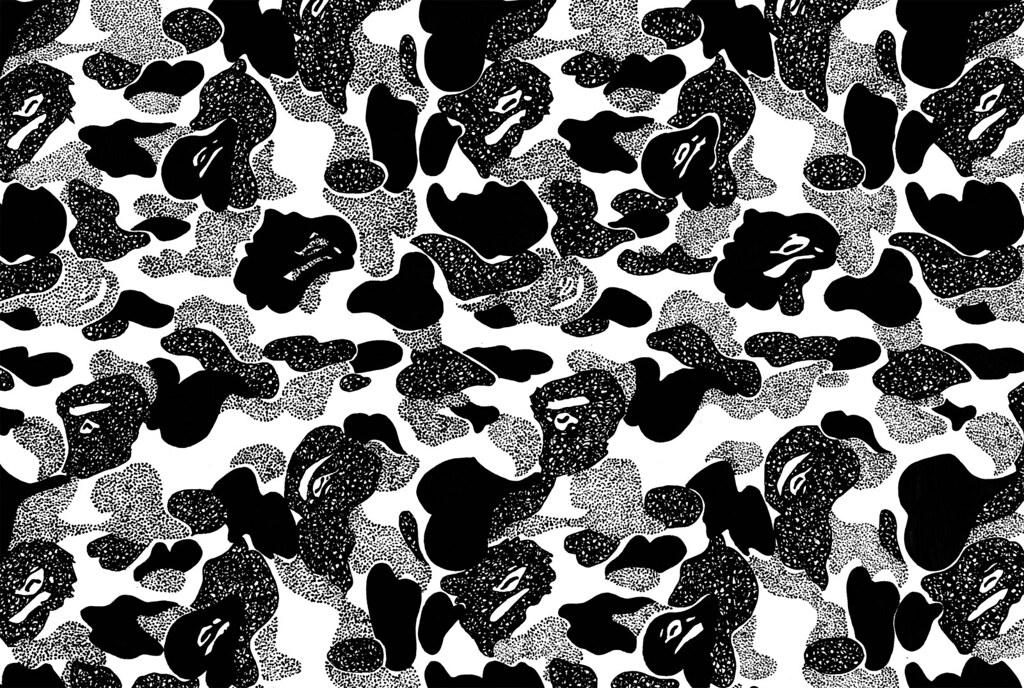 Classic Bape Camo Pattern | 10x16 in, ink drawing on paper w… | Flickr