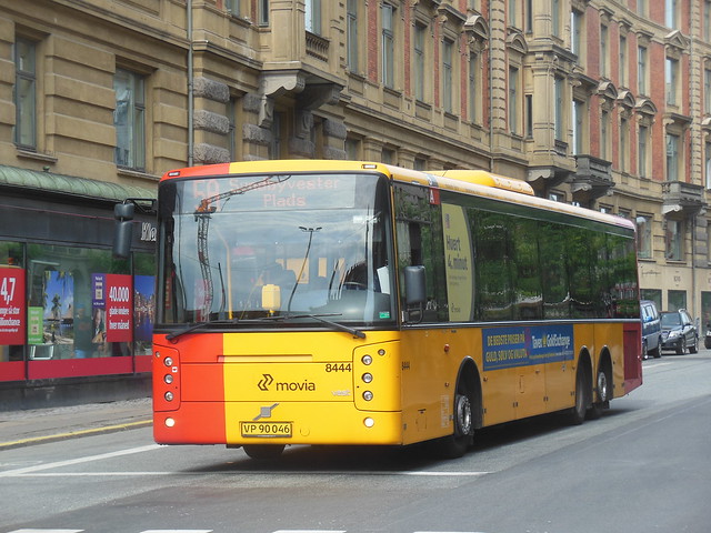 1st bus of a batch of Vest bodied Volvo B12BLE Keolis 8444 - 49 of which work on MOVIA 5A route