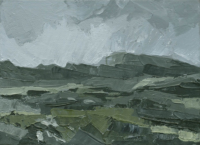 Snowdonia Welsh Mountains - Original Landscape Painting by Steve Greaves