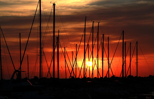 sunset red club bay harbour yacht western cape masts gordons