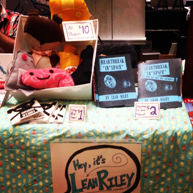 Setup! And the Expo is starting! #spx #smallpressexpo #leahriley #comics