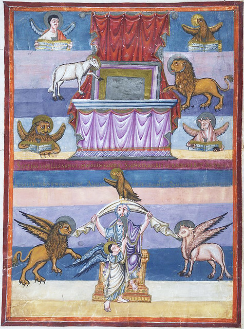 Moutier-Grandval Bible from about 800-850 CE - Illustration to the Apocalypse
