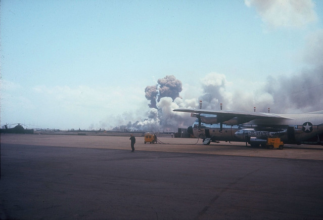 Da Nang - Bomb dump burning April 27-29, 1969