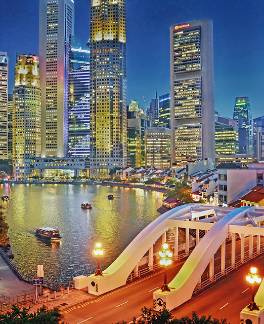 The Singapore River at Elgin Bridge