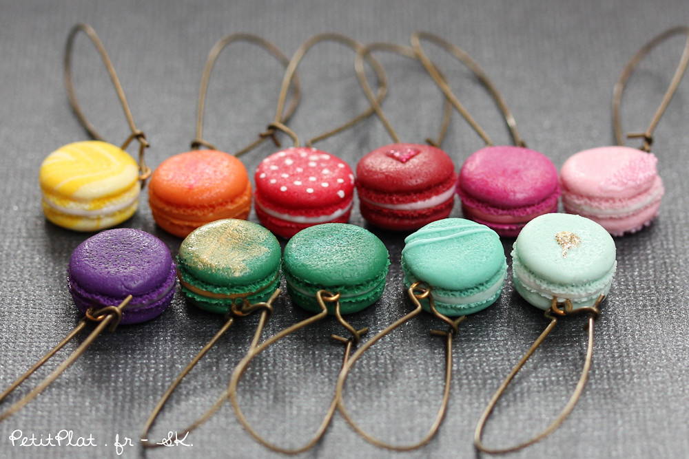 Miniature Macaron Earrings in Rainbow Colors | And I miracul… | Flickr