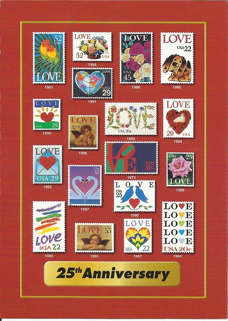 LARGE USPS LOVE stamps postcard