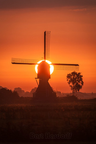 mill windmill sunrise thenetherlands molen 2014 zonsopkomst herwijnen