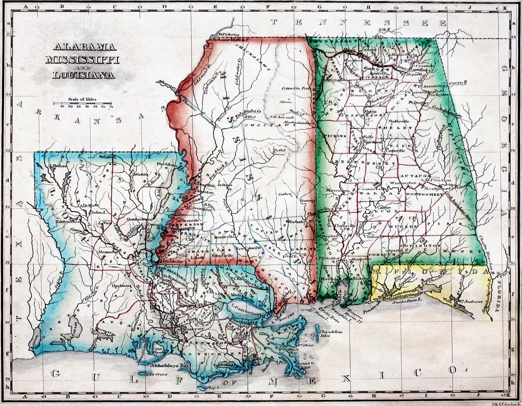 Map of Louisiana, Mississippi and Alabama constructed from the latest  authorities. - The Portal to Texas History