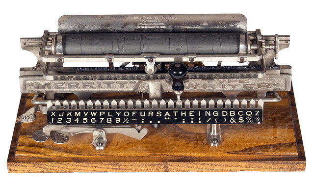 Merritt  typewriter - 1890, antiquetypewriters.com
