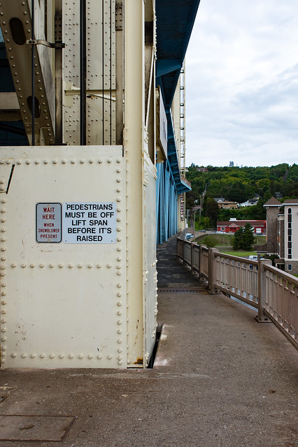 Warning Signs Along the Bridge