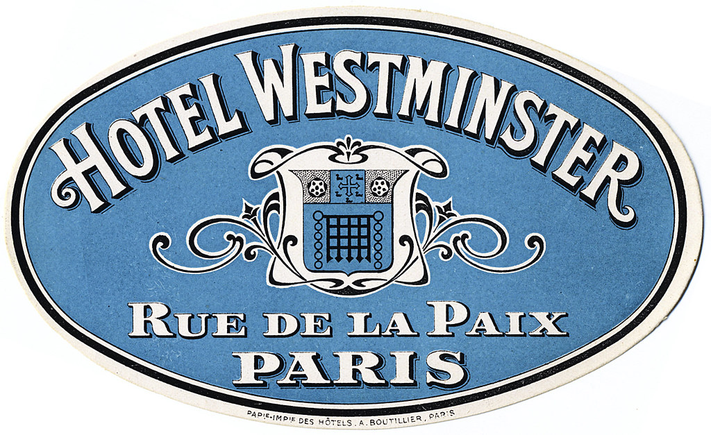 hotel westminster paris france | Art of the Luggage Label | Flickr