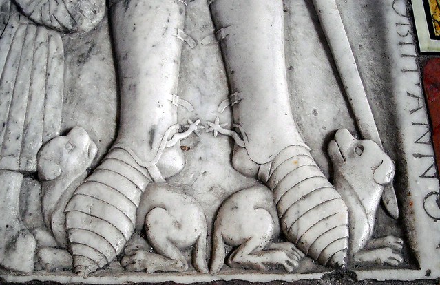 Dogs (Detail) - Tombstone of Antonio Caracciolo - beginning 15th century - Naples, Cathedral