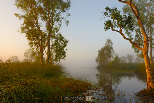 water fog sunrise reflections john landscape ed nt palmerston australia darwin lagoon swamp crocodile nikkor northern afs territory northernterritory topend 2470mm girraween azarcon f28g nikond800 dryseasons jrazarcon 2014week32