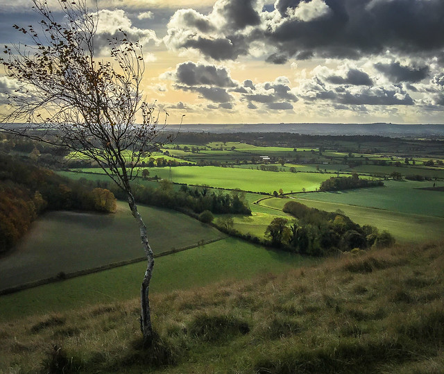 The view from Roundway Hill in Wiltshire loooking towards Devizes