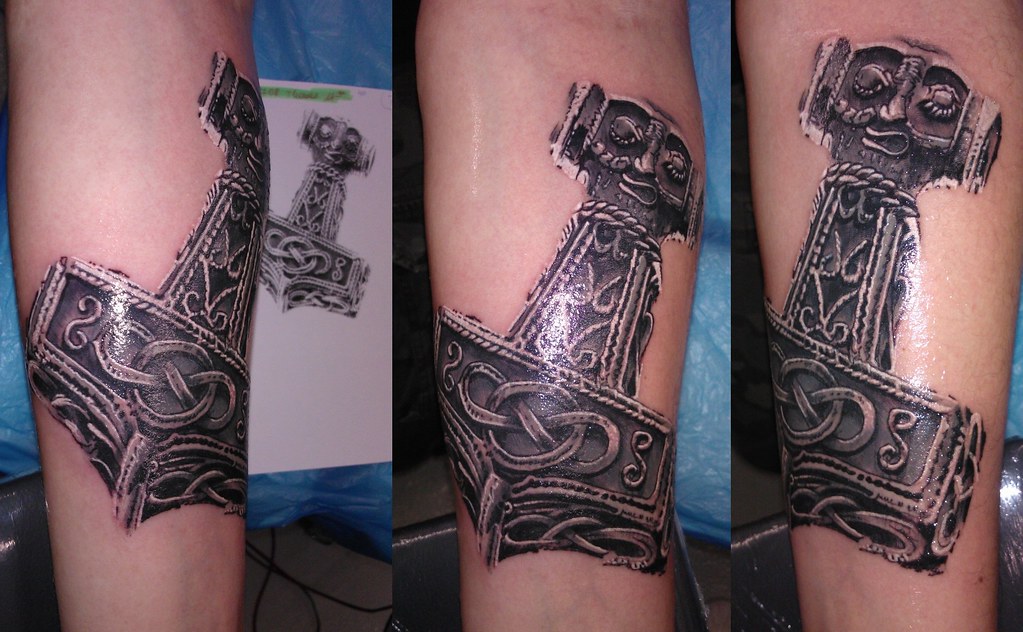 Thor S Hammer Bl Design Tattoo Studio Flickr