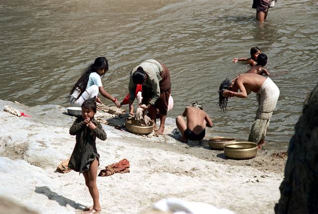 Nepal River Bathing