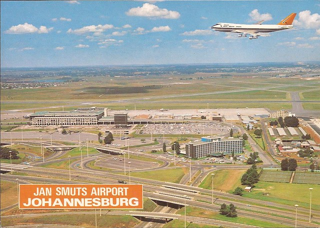 Johannesburg Jan Smuts Airport (JNB) postcard - 1970's