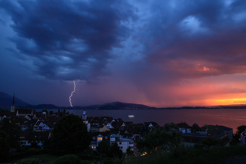 sunset storm clouds schweiz switzerland sonnenuntergang wolken zug lightning blitz afterglow abendrot zugersee sturm lakezug