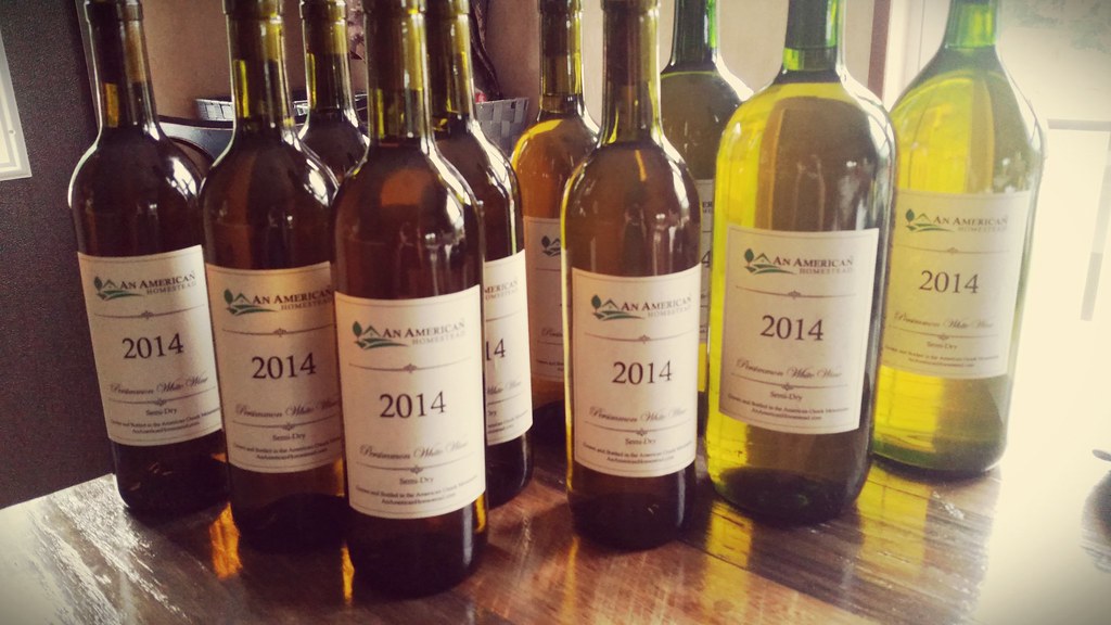 Some of the 38 bottles of the  2014 vintage getting their lables today.
