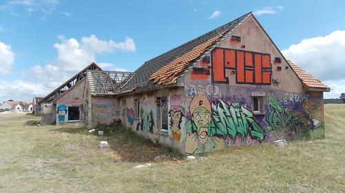 The Abandoned Houses of Pirou Plage. by Drive-By Photography, In the early 1990's, land was purchased on the sand dunes adjacent to the Normandie Village of Pirou