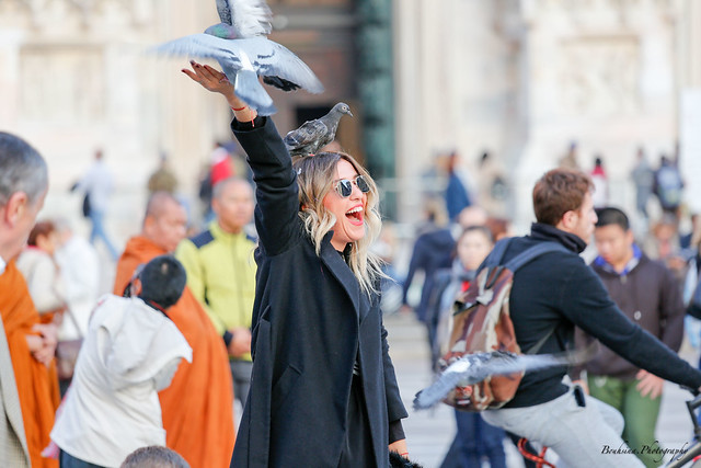 La femme aux pigeons - Milano.
