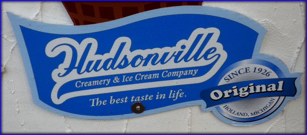 Downtown Frankenmuth: Sign, Hudsonville Ice Cream