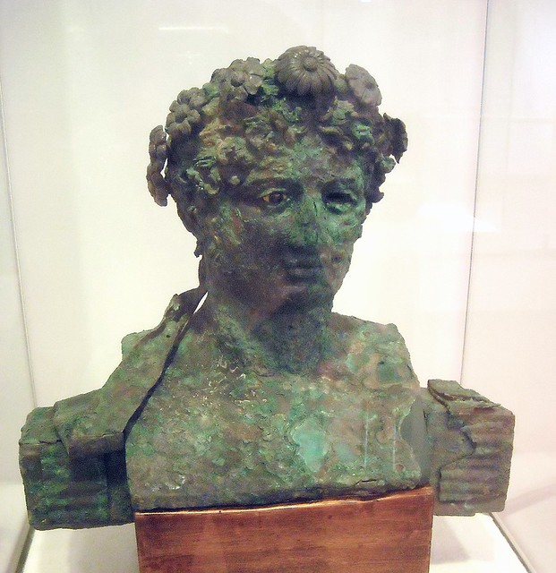 Male head - bronze from the house of Fabius Rufus at Pompeii - Antiquarium of Boscoreale / Naples
