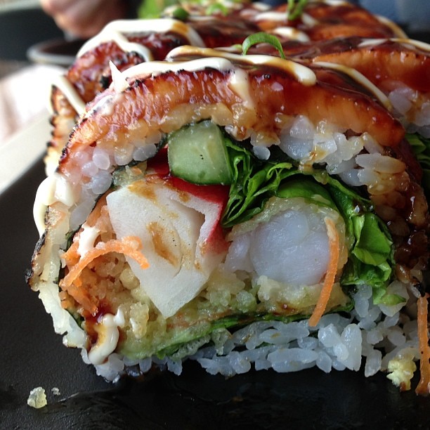 The Sushi 79 Dragon Roll specialty #dragonroll #interior #rabybaymarina #redlandcity #redlandlocal #redlandsanyday