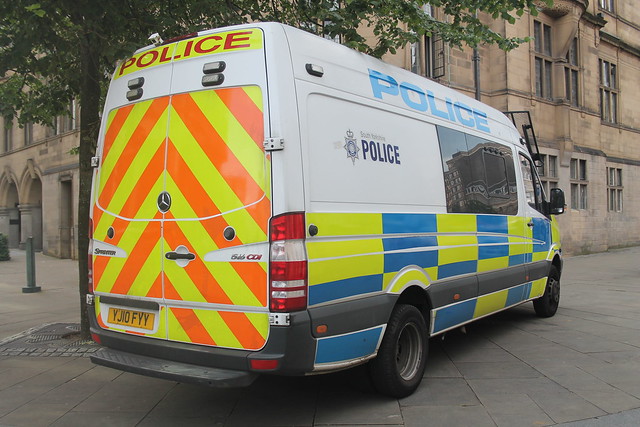 South Yorkshire Police Mercedes Sprinter Public Order Van YJ10 FYY
