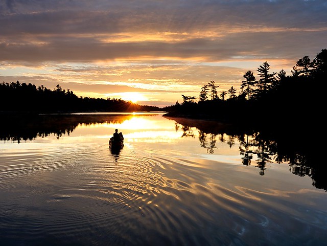 Solo Paddler, French River