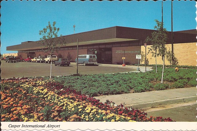 Casper Natrona County International Airport (CPR) postcard - circa 1980's.