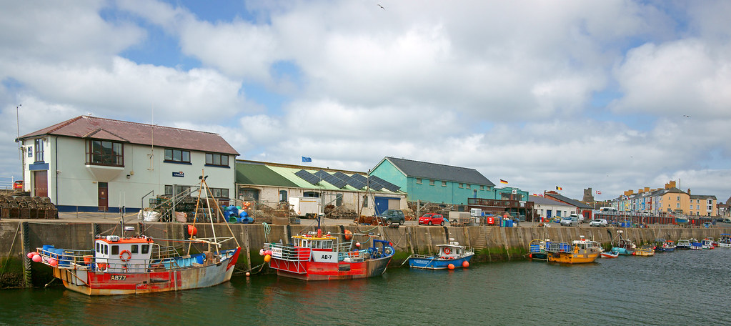 Fishing boats at Aberystwyth Harbour.