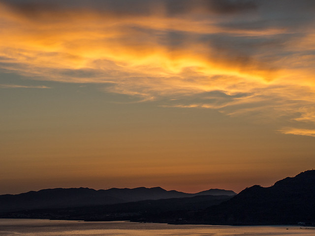 A Greek Sunset (View from Pefkos - Rhodes) (Olympus OMD EM5 Panasonic 