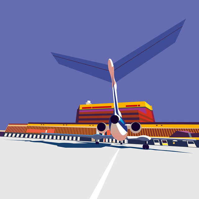 Maria Zaikina | airplane illustration